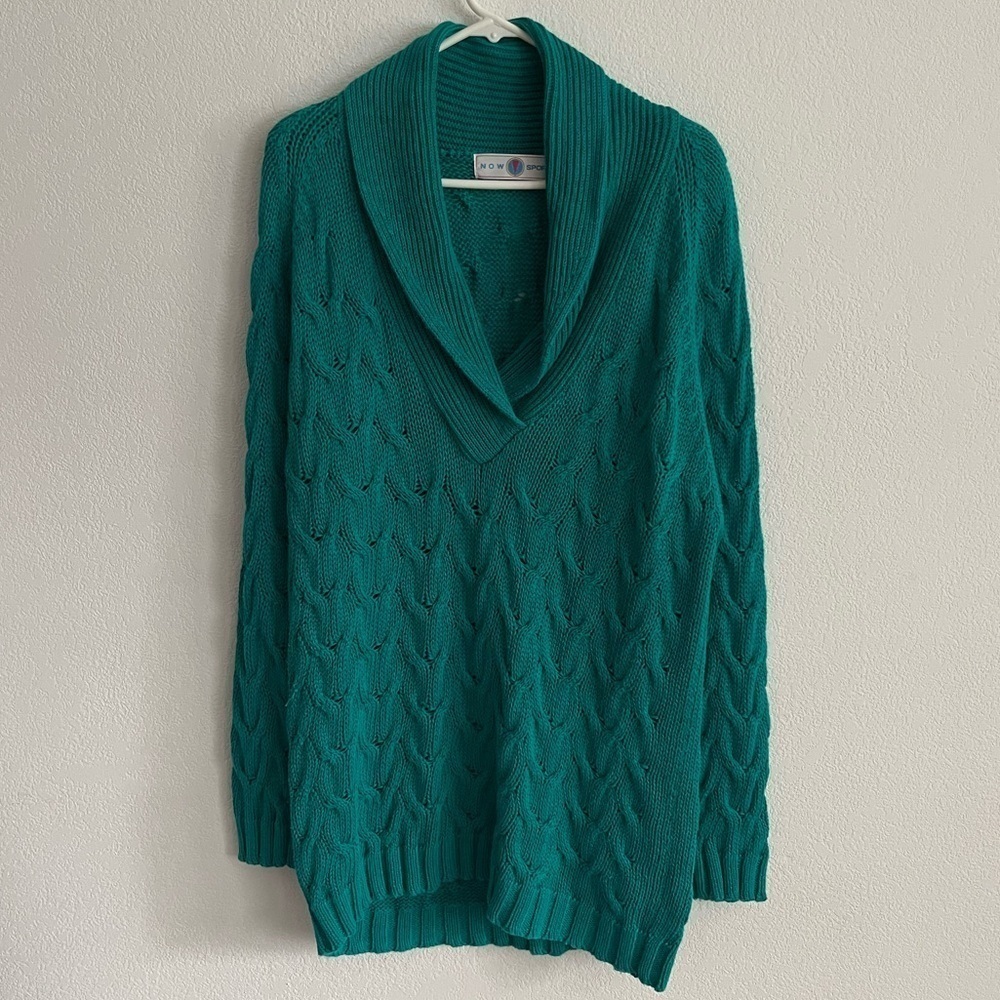 Vintage Now Sport Bright Teal Sweater